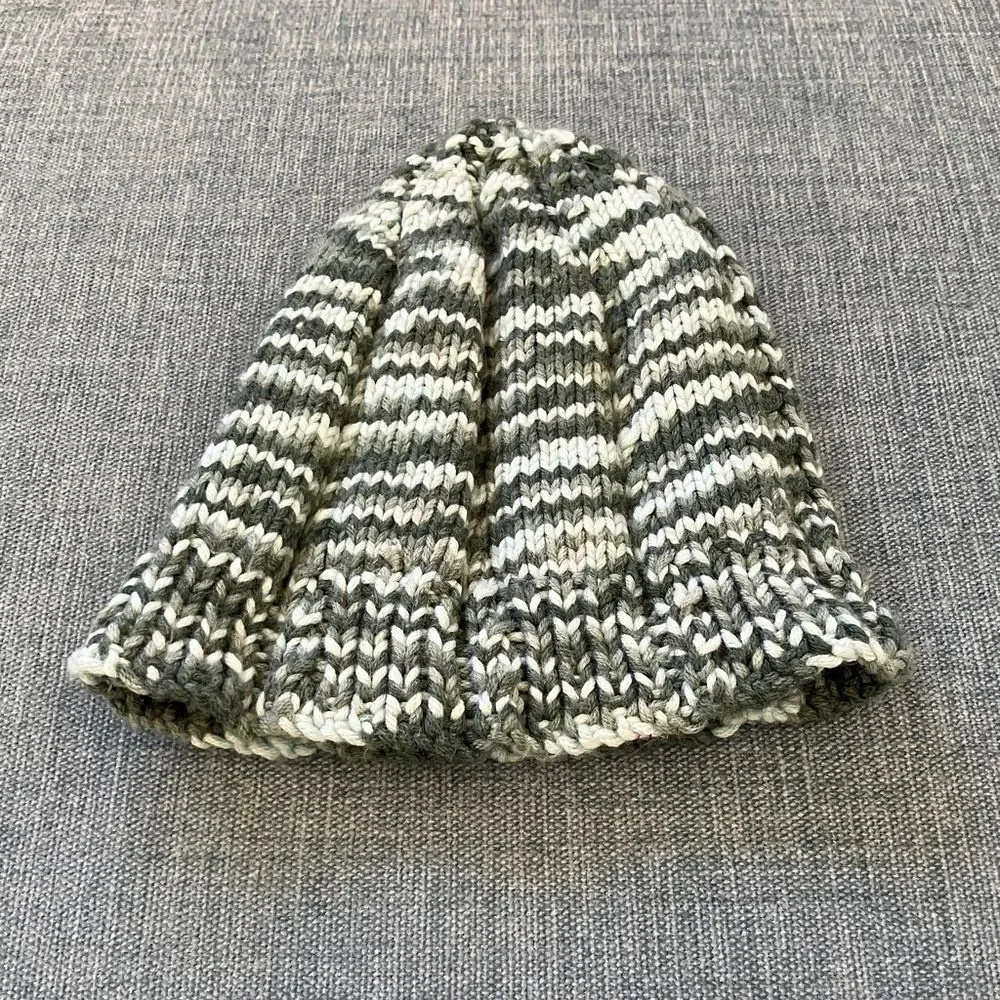 Handmade Green Knit Beanie Hat